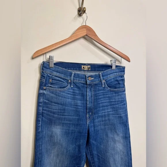 MOTHER High Waisted Rascal Ankle Fray Jeans In Wattcha got cookin’ - Picture 5 of 9